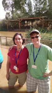 With Connie in the Jordan River, renewing baptismal vows where Jesus was baptized.